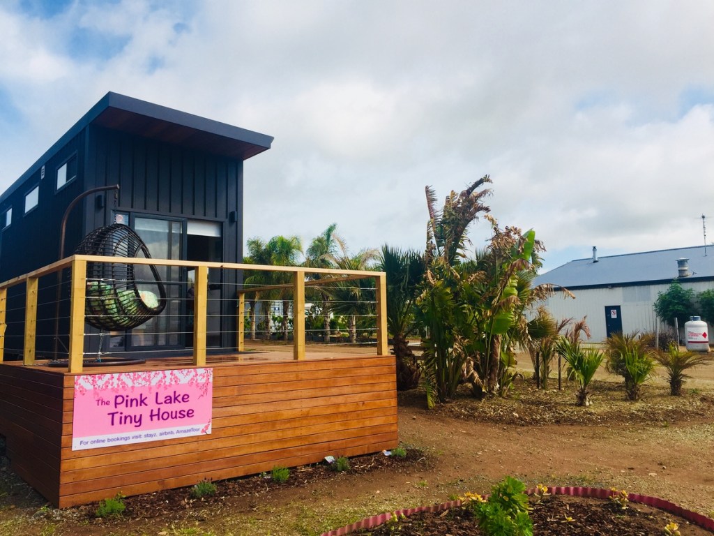 Off-grid, on wheels and the only accommodation across from the iconic pink salt lake in&nbsp;Lochiel